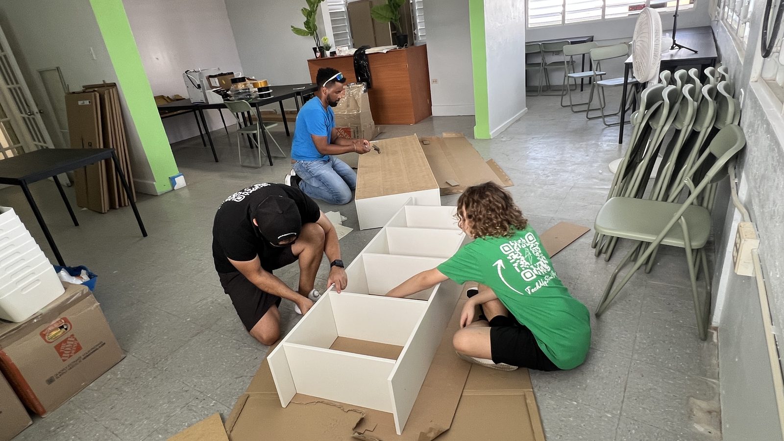 Building out a classroom learning space
